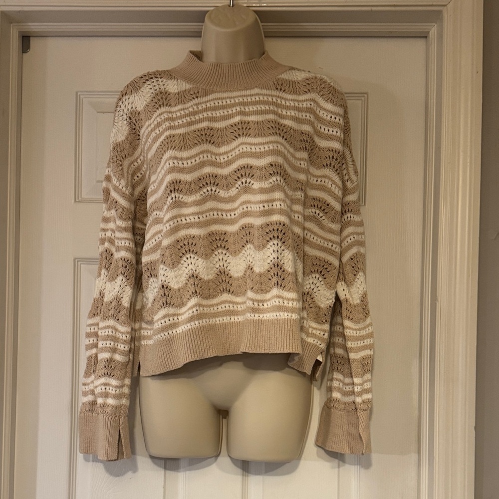 Anthropologie Women's Beige Knit Sweater